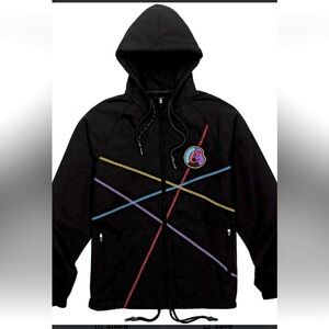 Cookies Show and Prove Men's Black Hooded Jacket with Multicolor Accents size XL